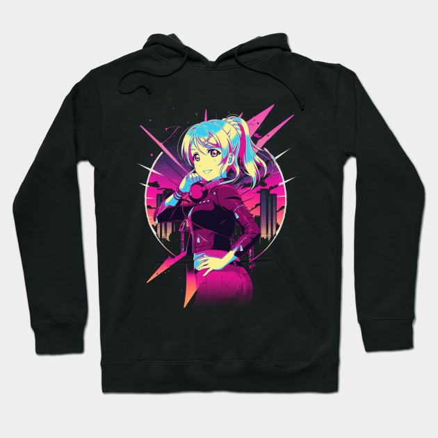 Aqours' Radiant Resonance Love! Gear Hoodie by Tosik Art1